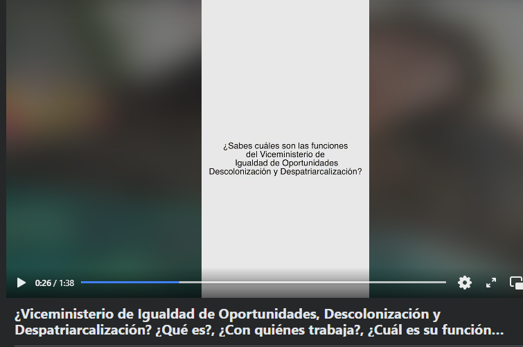 Igualdad, Descolonización y despatriarcalización
