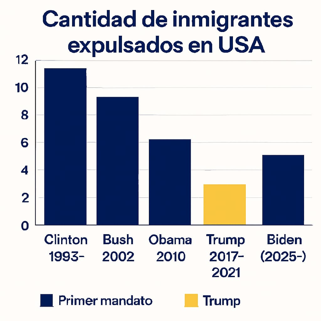 Elaboración propia del número de deportaciones en EEUU
